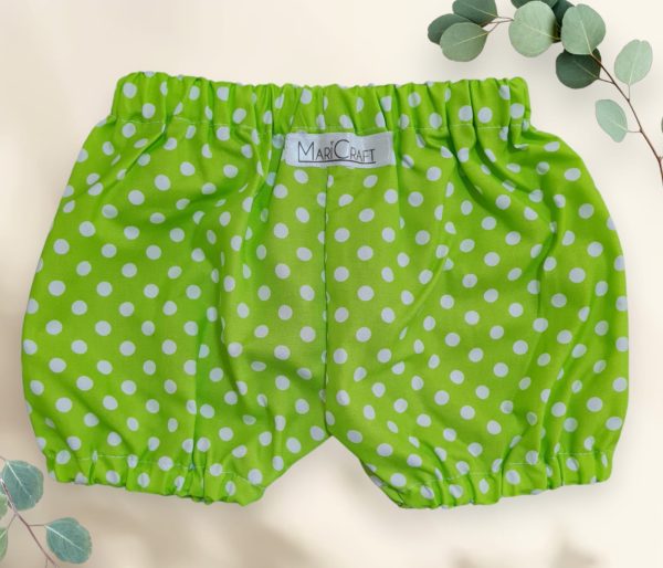 Girly Funky Polka dots - Diaper Cover - (Green)