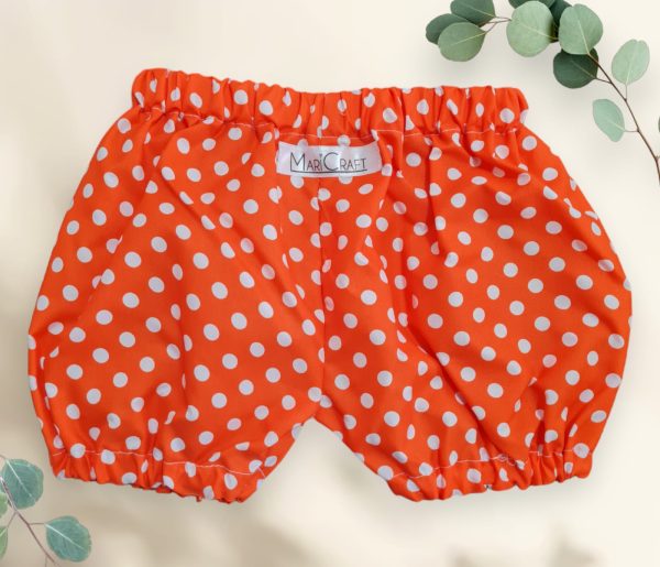 Girly Funky Polka dots - Diaper Cover (Orange)