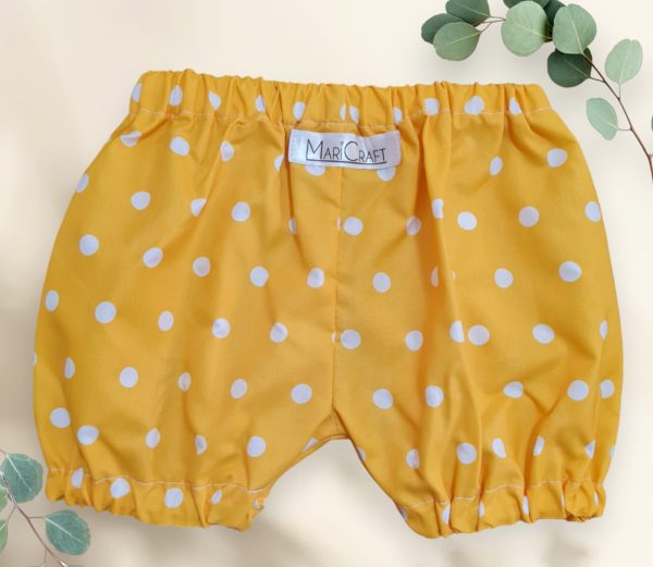 Girly Funky Polka dots - Diaper Cover (Yellow)