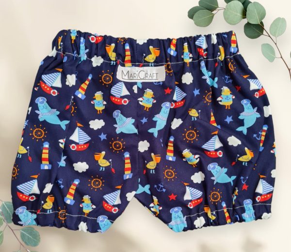 Let's go to the beach Diaper Cover - Navy