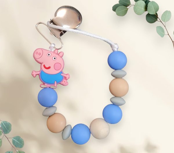 Peppa Pig Silicone Dummy Clip