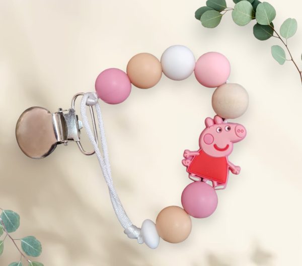 Peppa Pig Silicone Dummy Clip